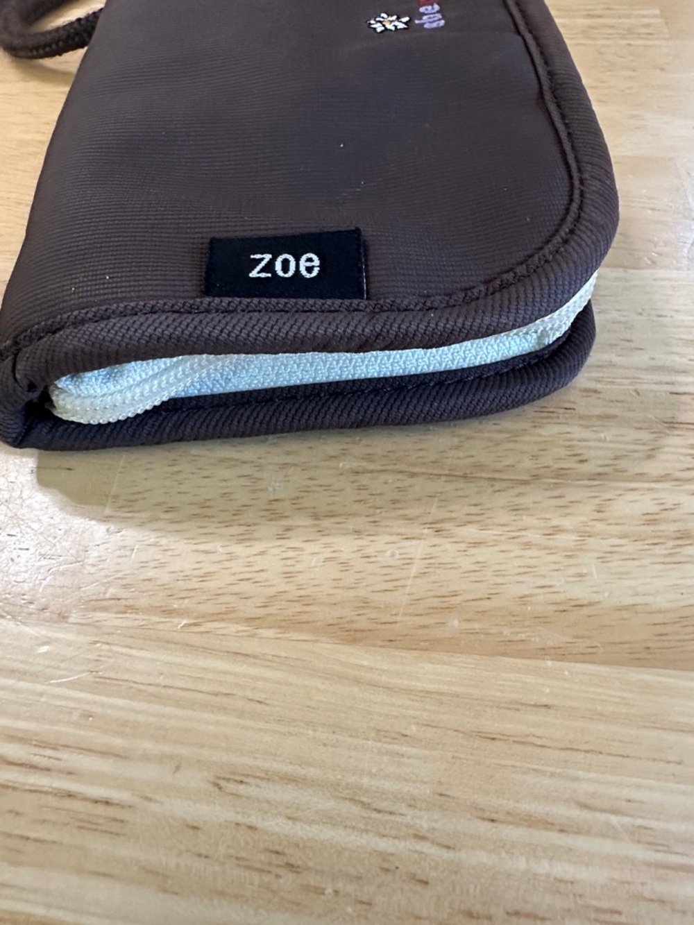 Sherpani ZOE Light Green Crossbody with Brown Trim and Daisy Embroidery - Picture 5 of 14